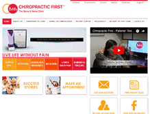 Tablet Screenshot of chiropractic-first.org